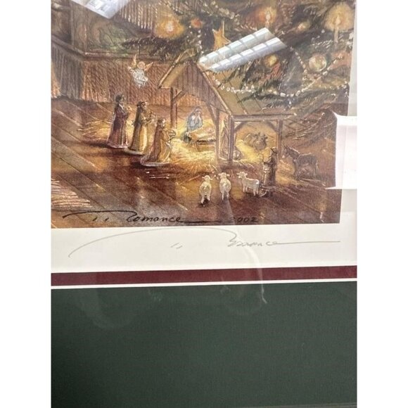 Trisha Romance “Christmas at the Cottage” Signed w/ COA Framed Print 33x25 - Picture 3 of 9